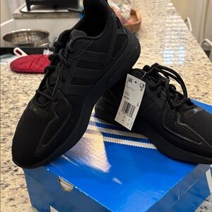 adidas Black Men’s Mesh Trainer Sneakers